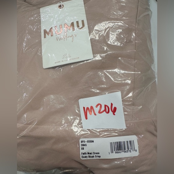 Show Me Your Mumu Faith Cowl Maxi Dress Dusty Blush Crisp Size XS NWT Bridesmaid - Picture 6 of 6